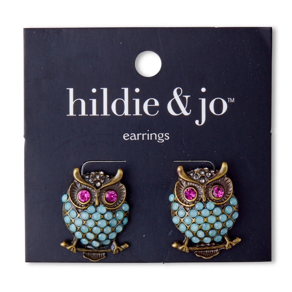 Brand new Joann hildie & jo owl earrings missing one back